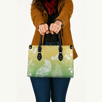 Aotearoa Maori Mahuru Tui With Pikawakawa Leather Bag Spring Time LT7 - Polynesian Pride