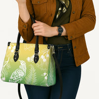 Aotearoa Maori Mahuru Tui With Pikawakawa Leather Bag Spring Time LT7 - Polynesian Pride