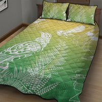 Aotearoa Maori Mahuru Tui With Pikawakawa Quilt Bed Set Spring Time LT7 - Polynesian Pride