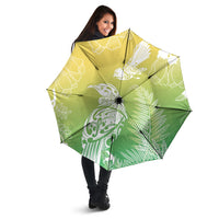 Aotearoa Maori Mahuru Tui With Pikawakawa Umbrella Spring Time LT7 - Polynesian Pride