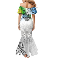 Personalised Malampa Fiji Day Mermaid Dress Gradient Style LT7 - Polynesian Pride