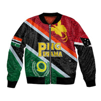 Personalised Penama and Papua New Guinea Day Bomber Jacket Emblem Mix Style LT7 Unisex Colorful - Polynesian Pride