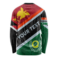 Personalised Penama and Papua New Guinea Day Long Sleeve Shirt Emblem Mix Style LT7 - Polynesian Pride