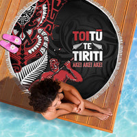 Aotearoa Toitu Te Tiriti Beach Blanket Whakairo Wheku LT7 - Polynesian Pride