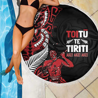 Aotearoa Toitu Te Tiriti Beach Blanket Whakairo Wheku LT7 - Polynesian Pride