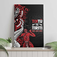 Aotearoa Toitu Te Tiriti Canvas Wall Art Whakairo Wheku LT7 - Polynesian Pride