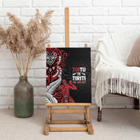 Aotearoa Toitu Te Tiriti Canvas Wall Art Whakairo Wheku LT7 - Polynesian Pride
