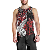 Aotearoa Toitu Te Tiriti Men Tank Top Whakairo Wheku LT7 - Polynesian Pride