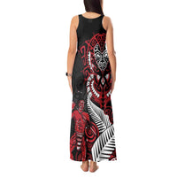 Aotearoa Toitu Te Tiriti Tank Maxi Dress Whakairo Wheku LT7 - Polynesian Pride