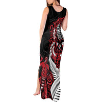 Aotearoa Toitu Te Tiriti Tank Maxi Dress Whakairo Wheku LT7 - Polynesian Pride
