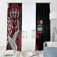 Aotearoa Toitu Te Tiriti Window Curtain Whakairo Wheku LT7 - Polynesian Pride