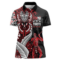 Aotearoa Toitu Te Tiriti Women Polo Shirt Whakairo Wheku