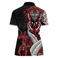 Aotearoa Toitu Te Tiriti Women Polo Shirt Whakairo Wheku