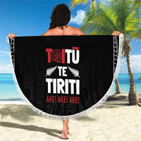 Aotearoa Maori Personalized Beach Blanket Toitu Te Tiriti Ake! Ake! Ake! LT7 - Polynesian Pride