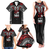 Aotearoa Maori Personalized Family Matching Tank Maxi Dress and Hawaiian Shirt Toitu Te Tiriti Ake! Ake! Ake!