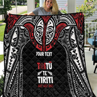 Aotearoa Maori Personalized Quilt Toitu Te Tiriti Ake! Ake! Ake!