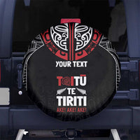 Aotearoa Maori Personalized Spare Tire Cover Toitu Te Tiriti Ake! Ake! Ake! LT7 - Polynesian Pride