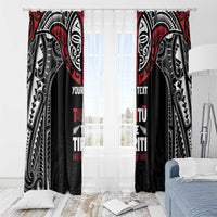 Aotearoa Maori Personalized Window Curtain Toitu Te Tiriti Ake! Ake! Ake! LT7 - Polynesian Pride