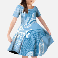 Micronesia FSM Family Matching Off The Shoulder Long Sleeve Dress and Hawaiian Shirt Shark and Manta Classic Style