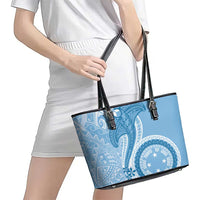 Micronesia FSM Leather Tote Bag Shark and Manta Classic Style