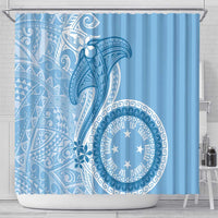 Micronesia FSM Shower Curtain Shark and Manta Classic Style