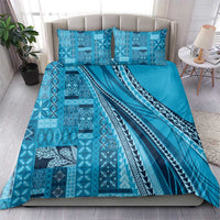Pasifika Women's Day - Samoa Siapo Malu Tattoo Inspired Bedding Set Turquoise LT7 - Polynesian Pride