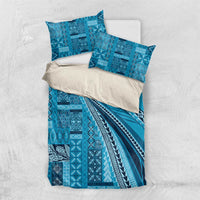 Pasifika Women's Day - Samoa Siapo Malu Tattoo Inspired Bedding Set Turquoise LT7 US Twin 172cm x 218cm Turquoise - Polynesian Pride