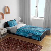 Pasifika Women's Day - Samoa Siapo Malu Tattoo Inspired Bedding Set Turquoise LT7 - Polynesian Pride