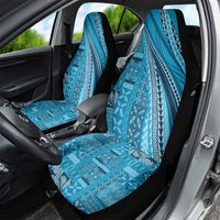 Pasifika Women's Day - Samoa Siapo Malu Tattoo Inspired Car Seat Cover Turquoise LT7 - Polynesian Pride