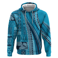 Pasifika Women's Day - Samoa Siapo Malu Tattoo Inspired Hoodie Turquoise LT7 Pullover Hoodie Turquoise - Polynesian Pride