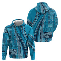Pasifika Women's Day - Samoa Siapo Malu Tattoo Inspired Hoodie Turquoise LT7 - Polynesian Pride
