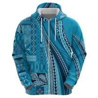 Pasifika Women's Day - Samoa Siapo Malu Tattoo Inspired Hoodie Turquoise LT7 - Polynesian Pride