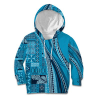 Pasifika Women's Day - Samoa Siapo Malu Tattoo Inspired Kid Hoodie Turquoise LT7 Hoodie Turquoise - Polynesian Pride