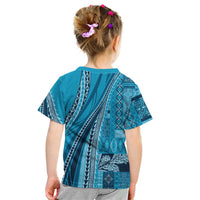 Pasifika Women's Day - Samoa Siapo Malu Tattoo Inspired Kid T Shirt Turquoise LT7 - Polynesian Pride