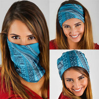 Pasifika Women's Day - Samoa Siapo Malu Tattoo Inspired Neck Gaiter Turquoise LT7 - Polynesian Pride