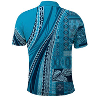 Pasifika Women's Day - Samoa Siapo Malu Tattoo Inspired Polo Shirt Turquoise LT7 - Polynesian Pride