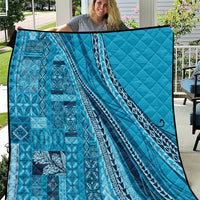 Pasifika Women's Day - Samoa Siapo Malu Tattoo Inspired Quilt Turquoise LT7 Turquoise - Polynesian Pride