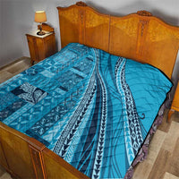Pasifika Women's Day - Samoa Siapo Malu Tattoo Inspired Quilt Turquoise LT7 - Polynesian Pride