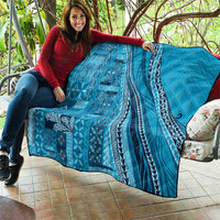 Pasifika Women's Day - Samoa Siapo Malu Tattoo Inspired Quilt Turquoise LT7 - Polynesian Pride