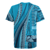 Pasifika Women's Day - Samoa Siapo Malu Tattoo Inspired Rugby Jersey Turquoise LT7 - Polynesian Pride