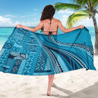 Pasifika Women's Day - Samoa Siapo Malu Tattoo Inspired Sarong Turquoise LT7 - Polynesian Pride