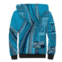 Pasifika Women's Day - Samoa Siapo Malu Tattoo Inspired Sherpa Hoodie Turquoise LT7 - Polynesian Pride