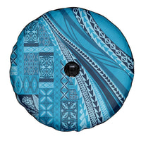 Pasifika Women's Day - Samoa Siapo Malu Tattoo Inspired Spare Tire Cover Turquoise LT7 - Polynesian Pride
