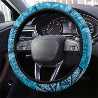 Pasifika Women's Day - Samoa Siapo Malu Tattoo Inspired Steering Wheel Cover Turquoise LT7 - Polynesian Pride