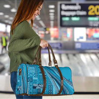Pasifika Women's Day - Samoa Siapo Malu Tattoo Inspired Travel Bag Turquoise LT7 - Polynesian Pride