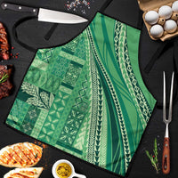 Pasifika Women's Day - Samoa Siapo Malu Tattoo Inspired Apron Jade LT7 Jade - Polynesian Pride