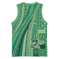 Pasifika Women's Day - Samoa Siapo Malu Tattoo Inspired Basketball Jersey Jade LT7 - Polynesian Pride
