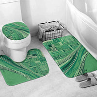 Pasifika Women's Day - Samoa Siapo Malu Tattoo Inspired Bathroom Set Jade LT7 Mat Set Only (3 pcs) One Size Jade - Polynesian Pride