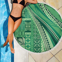 Pasifika Women's Day - Samoa Siapo Malu Tattoo Inspired Beach Blanket Jade LT7 - Polynesian Pride