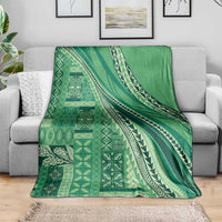 Pasifika Women's Day - Samoa Siapo Malu Tattoo Inspired Blanket Jade LT7 - Polynesian Pride